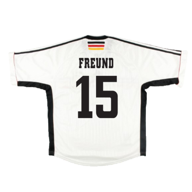 Freund 15 Match Worn Style Germany Home Professional Jersey 1998-1999