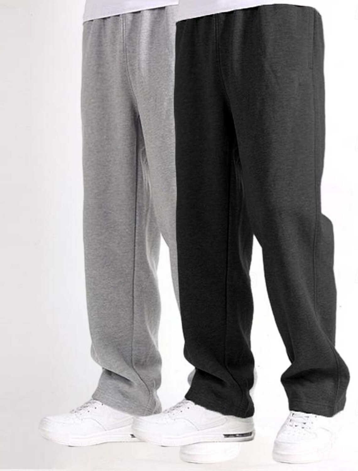 Men's Sweatpants Fleece Pants Joggers Trousers Straight Leg Elastic