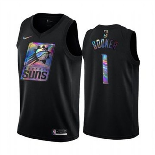 Black Nike Devin Booker #1 Suns Jersey - Mesh Fabric NBA Fan Apparel