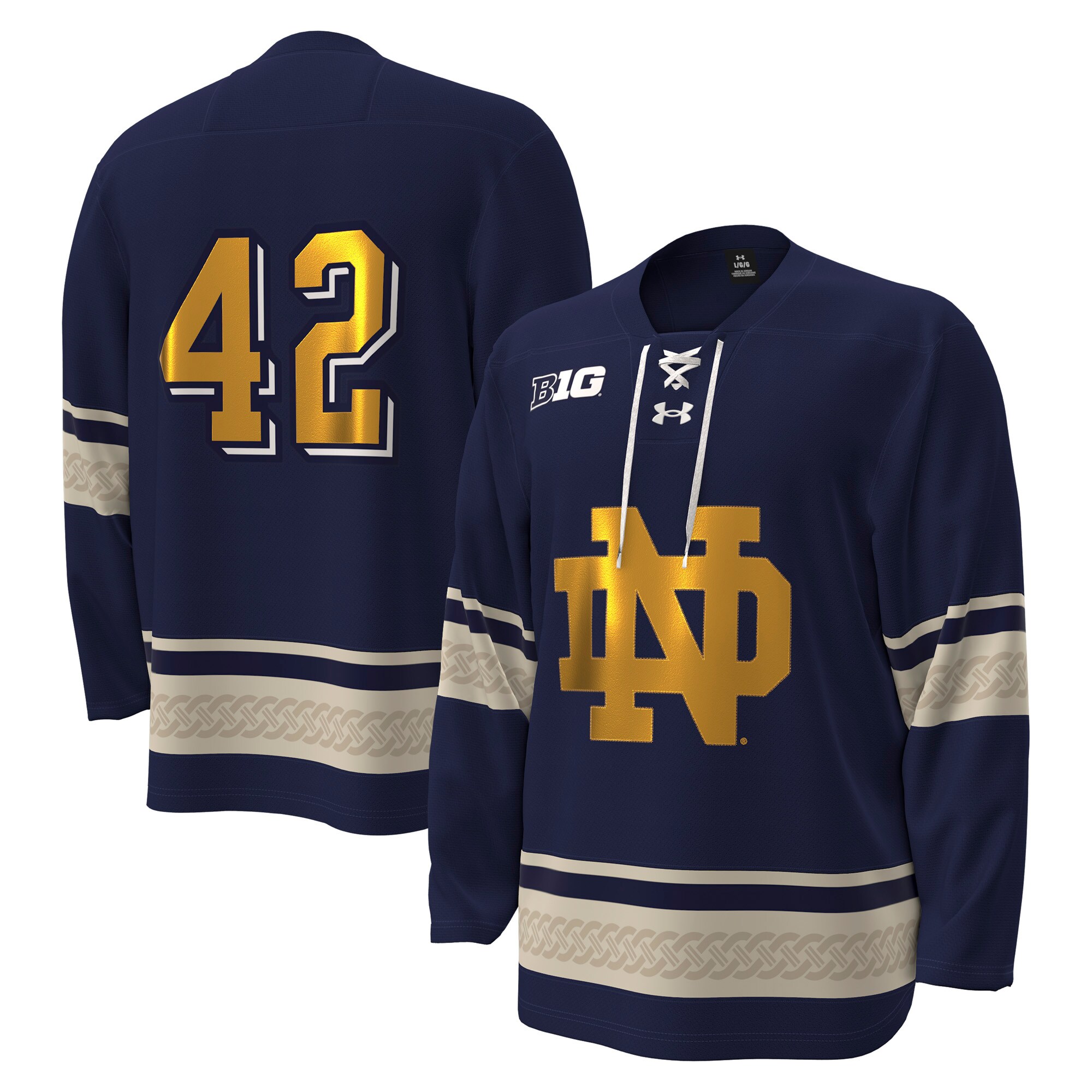 [DDG] Notre Dame Fighting Irish Alternate Replica Hockey Jersey - Navy
