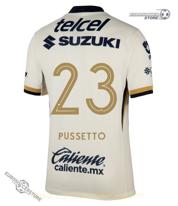 Pumas UNAM's 25-26 Home Jersey featuring PUSSETTO 23