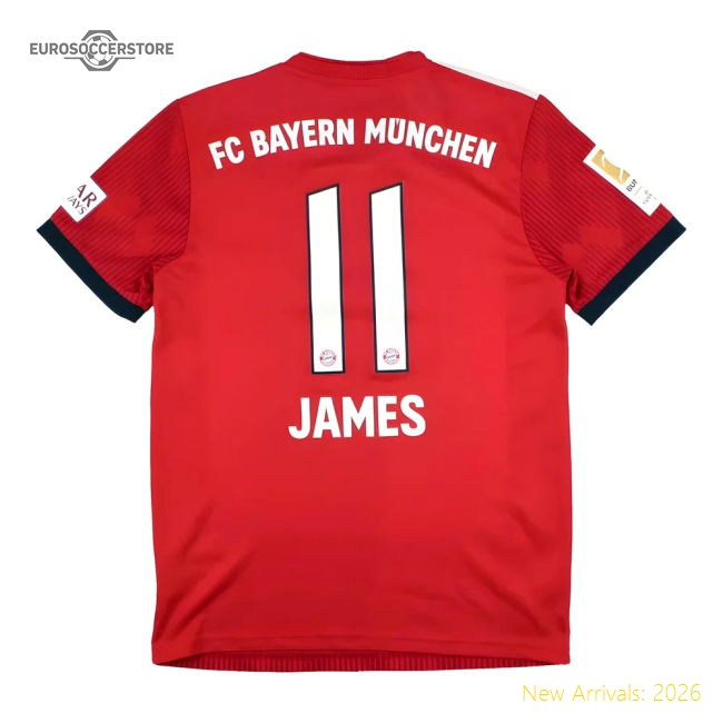 Teams,Bayern Bayern Home Club Munich 2018-19 Kit Shirt (S) James