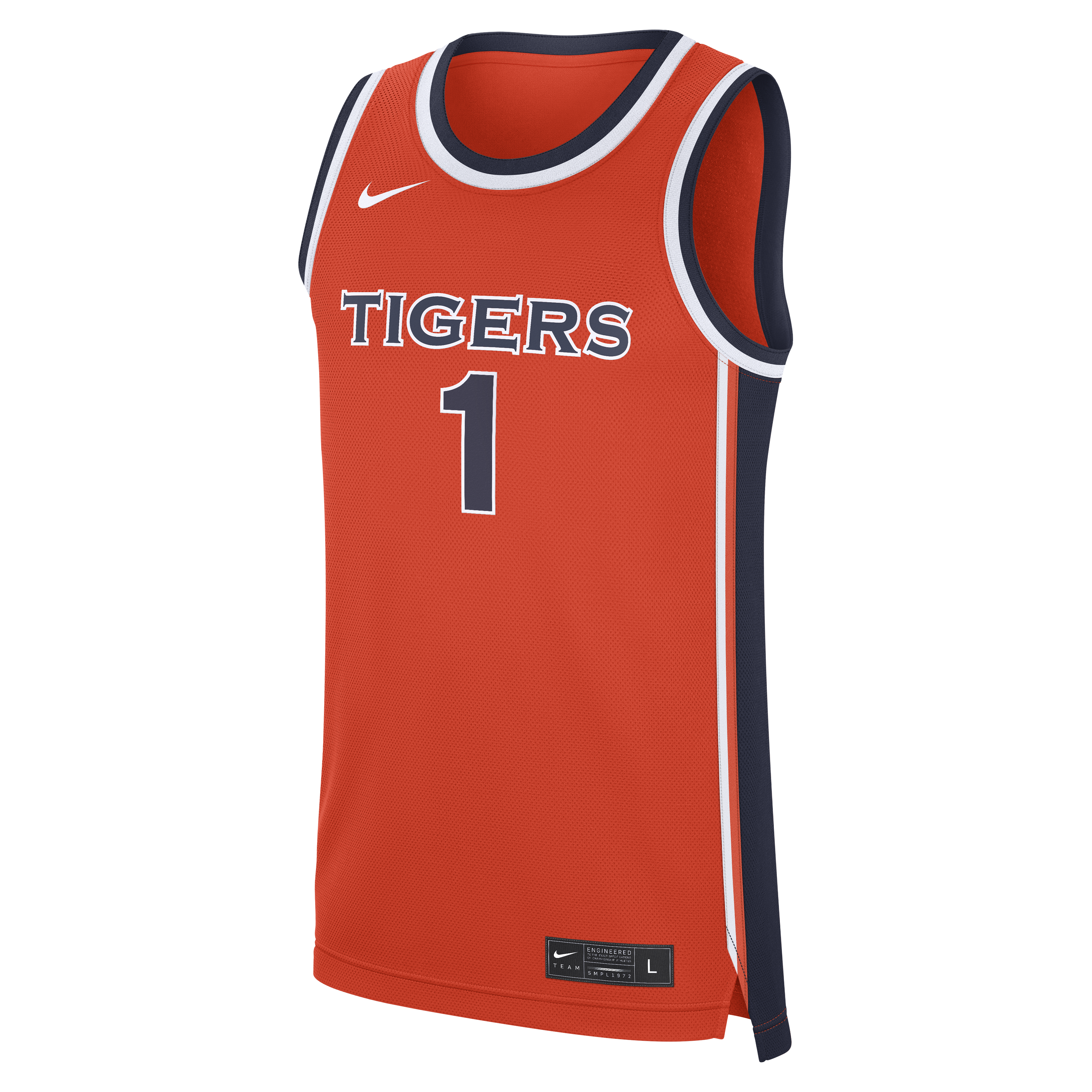 [NJP] Auburn Tigers #1 Alternate War Eagle Replica Basketball Jersey - Orange