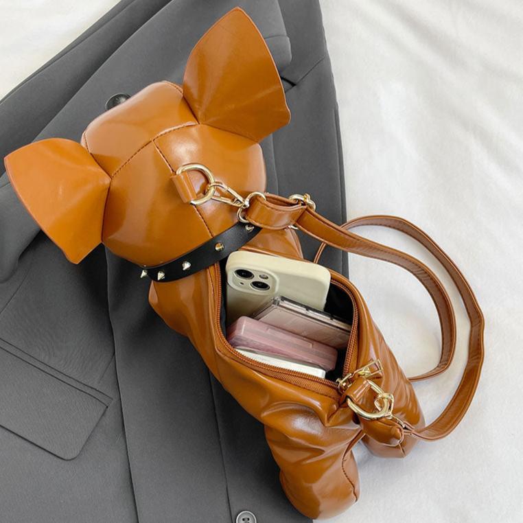 Street-Ready Frenchie Shape Crossbody Bag For Women for Dog Owners