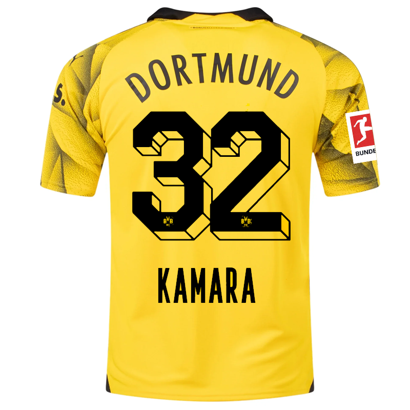 Borussia Dortmund Kamara 2023-2024 Bun Third Jersey – Authentic Shirt