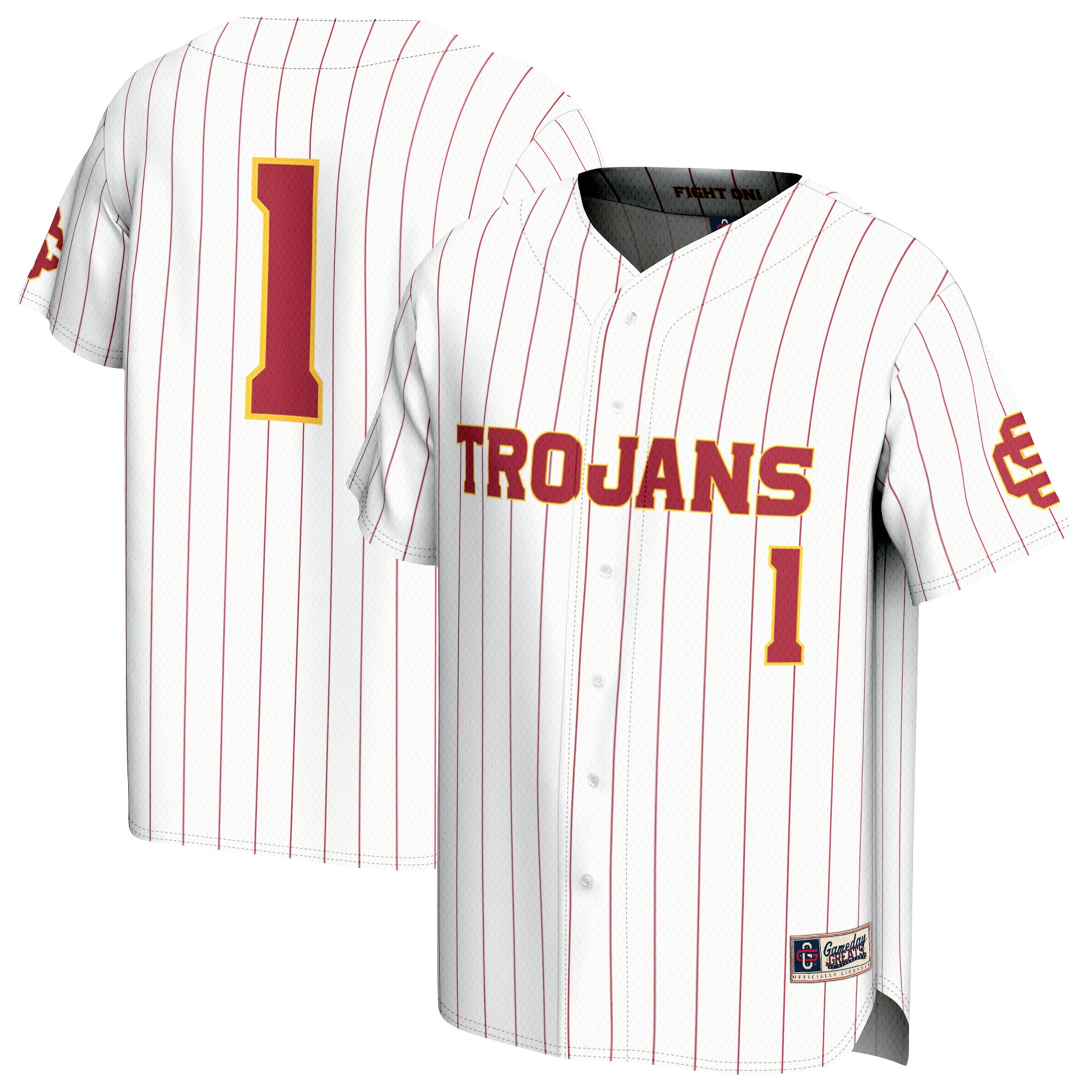 [DDG] USC Trojans GameDay Greats Youth Lightweight Collegiate Baseball Fashion Jersey - White