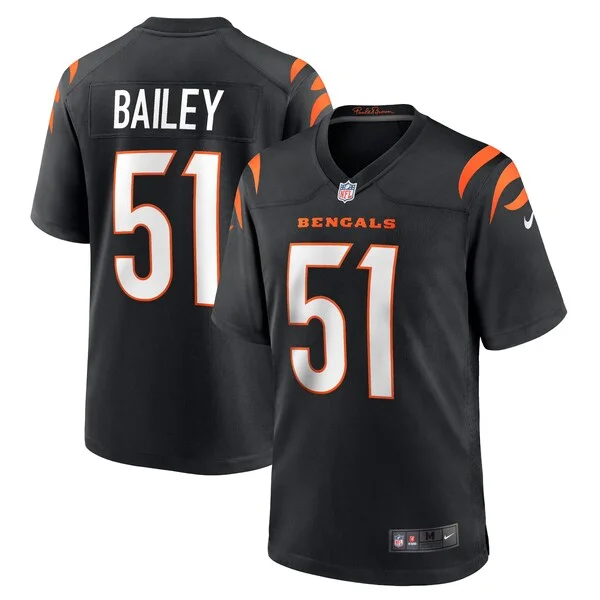 None Markus Bailey Game Jersey - Black | NFL Player Jersey | NFL Footb
