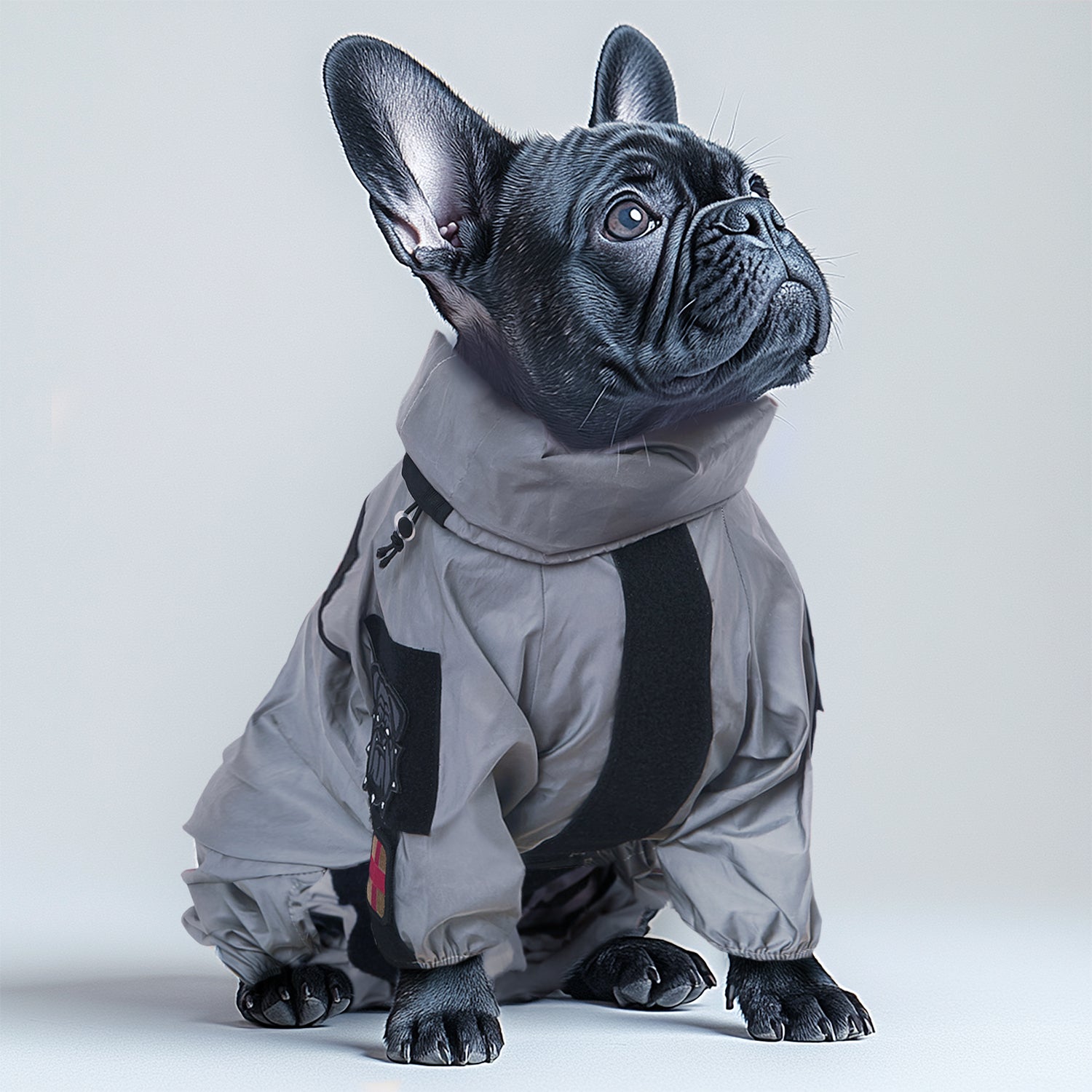 Frenchie Rain Jacket Reflective Hoodie Indoor Comfort | Unique Design