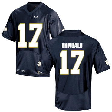 Men's ND Irish Game 2024 embroidered James Onwualu #17 premium Jersey