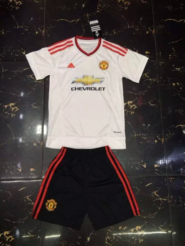 Kids Manchester United 2015-16 Away Soccer KitsShirtShorts - Official