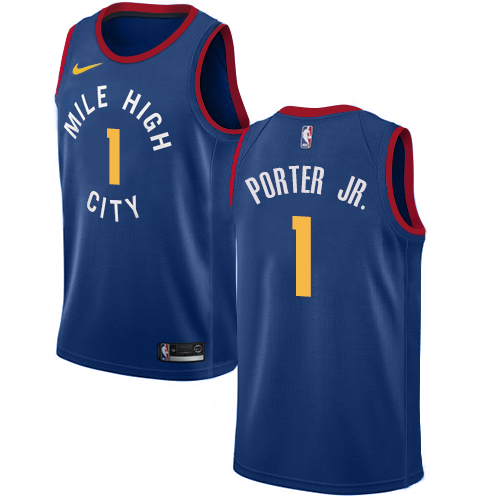 Nike Trail Blazers Blue Denver Nuggets #1 Jersey - Cost-Effective