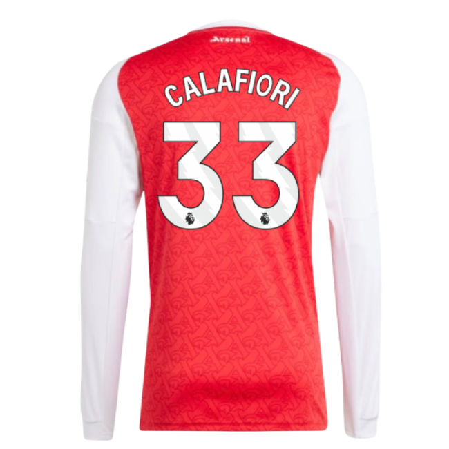 Arsenal 2025-20 Home Football Kit Calafiori 33 L M S