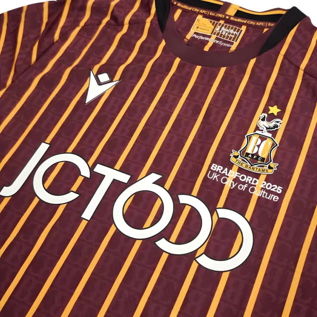 Bradford City official style Home Shirt 2025-2026 (Adult