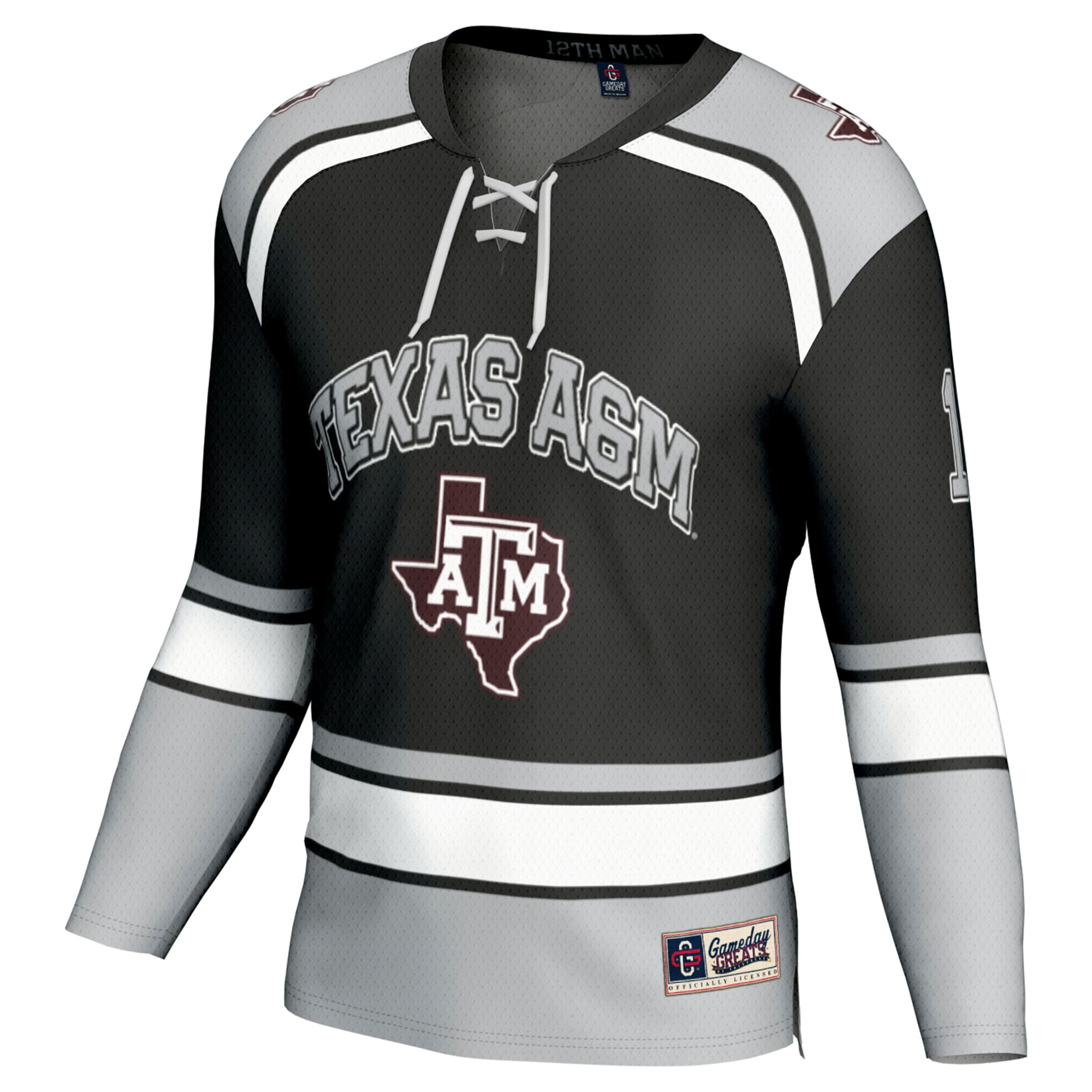 [DDG] Texas A&M Aggies GameDay Greats Unisex Hockey Fashion Jersey - Black