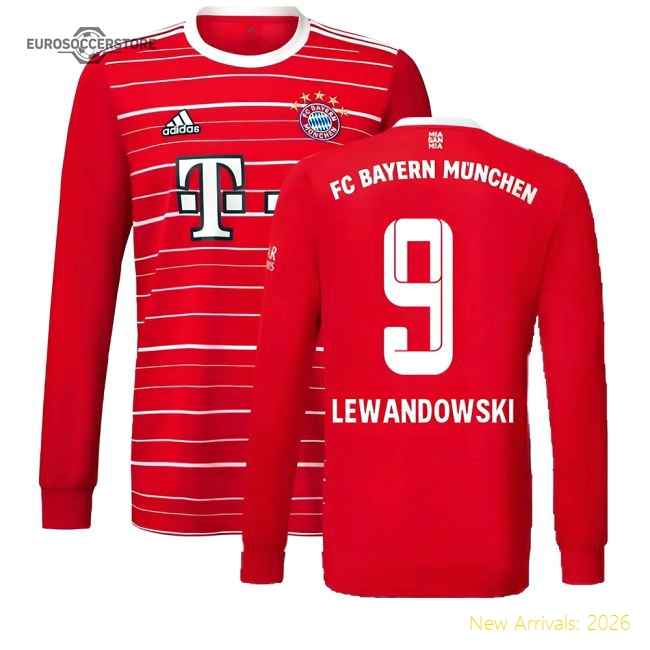 Professional-Grade 2022-2023 Bayern Munich Long Sleeve Home Shirt (Lewandowski