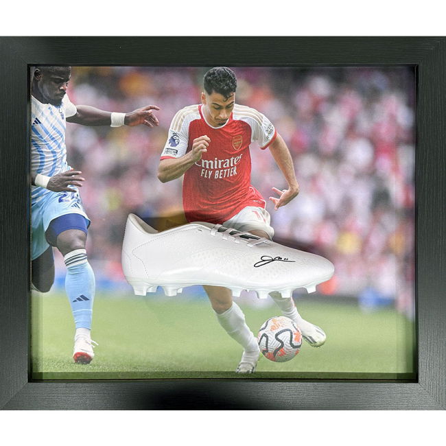 Arsenal FC Martinelli Signed Boot (Framed) (Limited Edition)