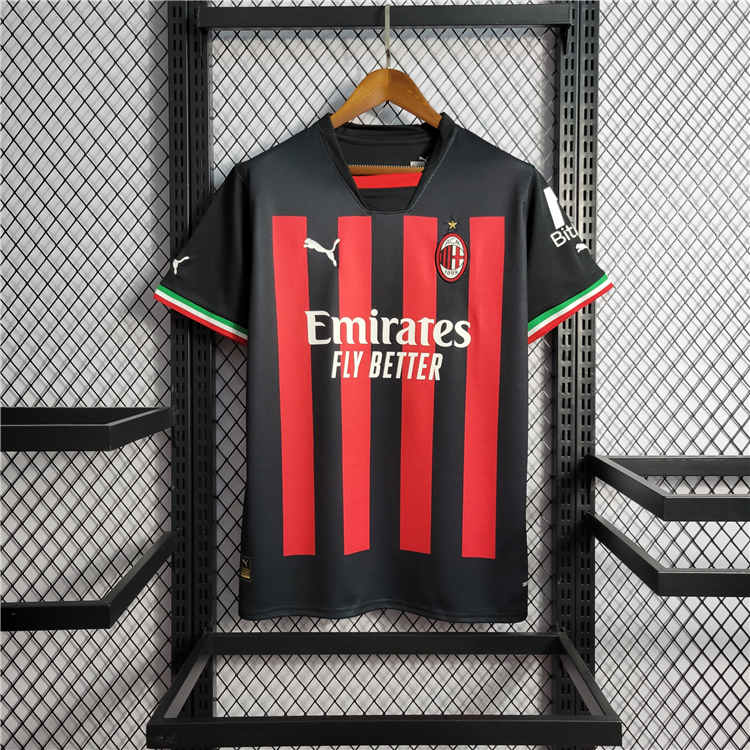 Elite Series AC Milan 2223 Home RedBlack Soccer Jersey Football Shirt