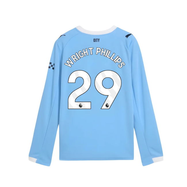 Classic 2025-2026 Man City Home Retro Jersey (Wright 29) (Kids)