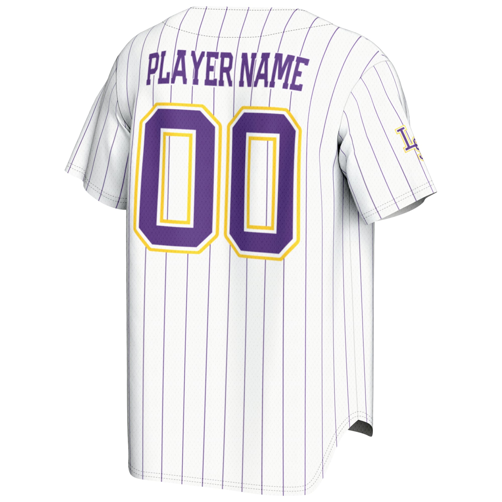 LSU Tigers GameDay Greats Youth NIL Pick-A-Player Lightweight Baseball Jersey - White