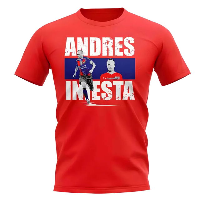 Andres Iniesta Player Collage official style T-Shirt