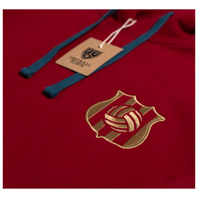 Barcelona Retro Football Hoodie (Red) Jersey - Wear - Football- FanLove