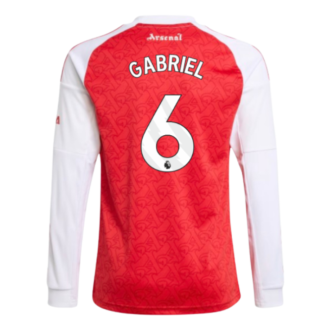 Kids Gabriel 6 New Arsenal Home Game Jersey 2025-2026
