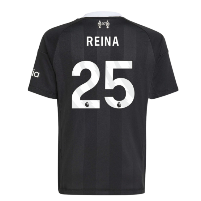 2025-20 Liverpool Third Football Shirt Reina Name Number L S Kids