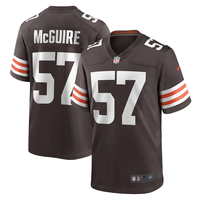 None Isaiah McGuire CLE Browns Sleek Premium Material Jersey