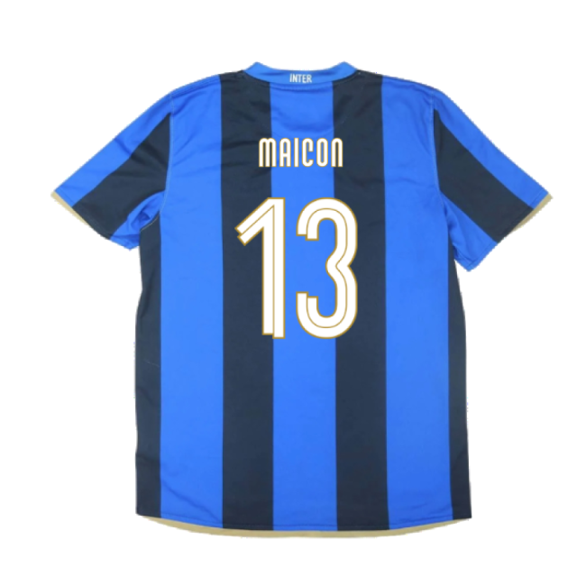 Outstanding Inter Milan 2008-09 Home Shirt ((excellent) S) (maicon 13)