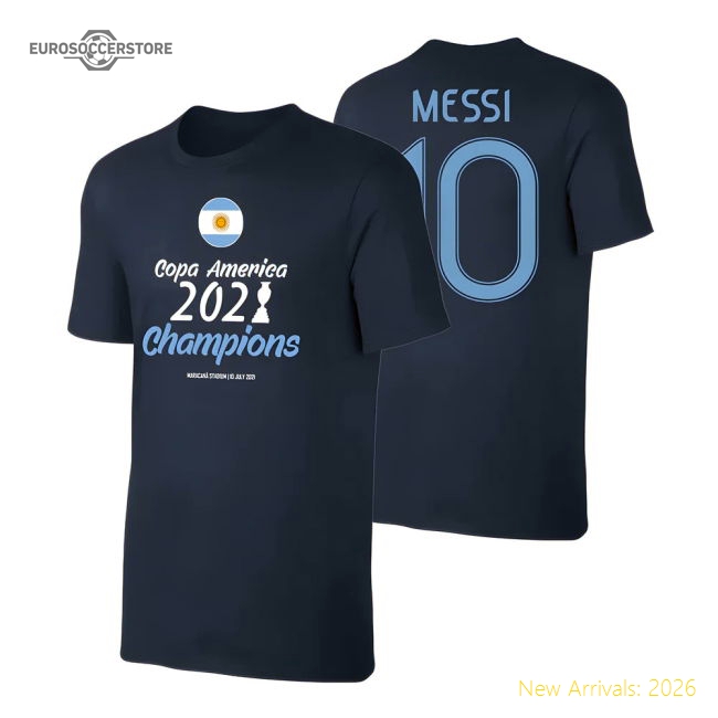 High-quality Argentina National Team Ca2021 Winners T-shirt Messi