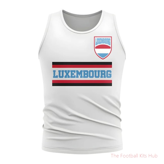 Luxembourg Core Football Country Sleeveless Tee (White)