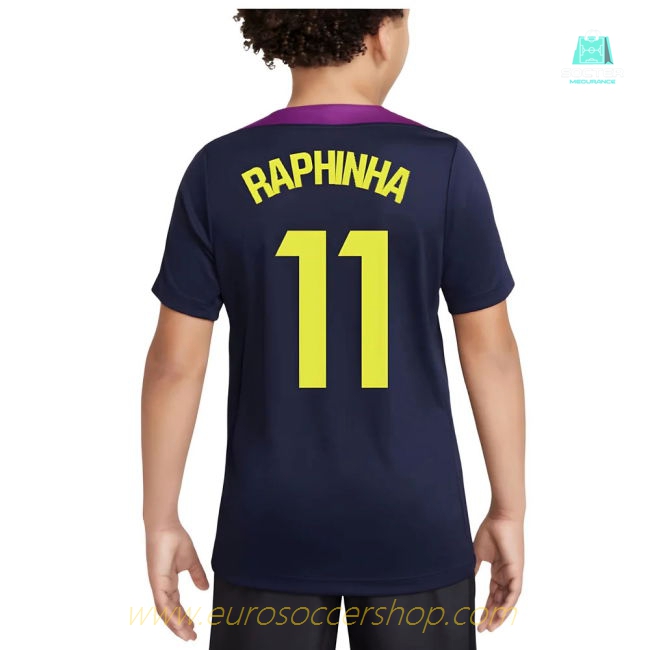 2025-2026 Barcelona Strike Training Shirt (Purple) - Kids (Raphinha 11)