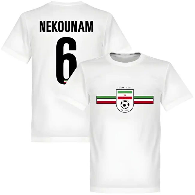 Top-Tier Iran Nekounam Team T-Shirt - White Exclusive-Design