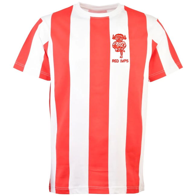Lincoln City Retro T-Shirt - Red/White Stripe | Top Quality