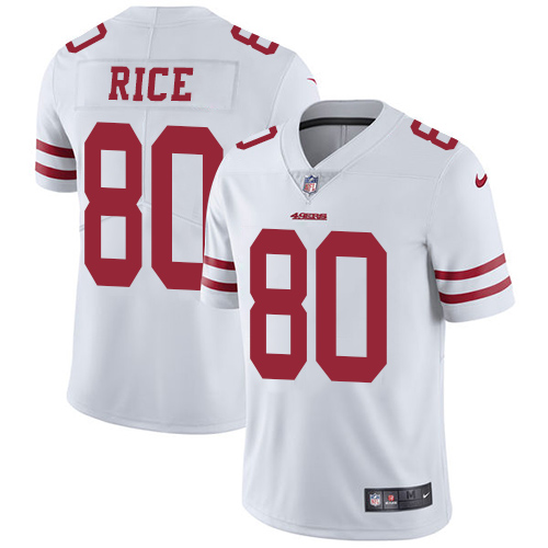Official NFL SF 49ers #80 Jerry Rice White Limited Jersey - NFL Lic...
