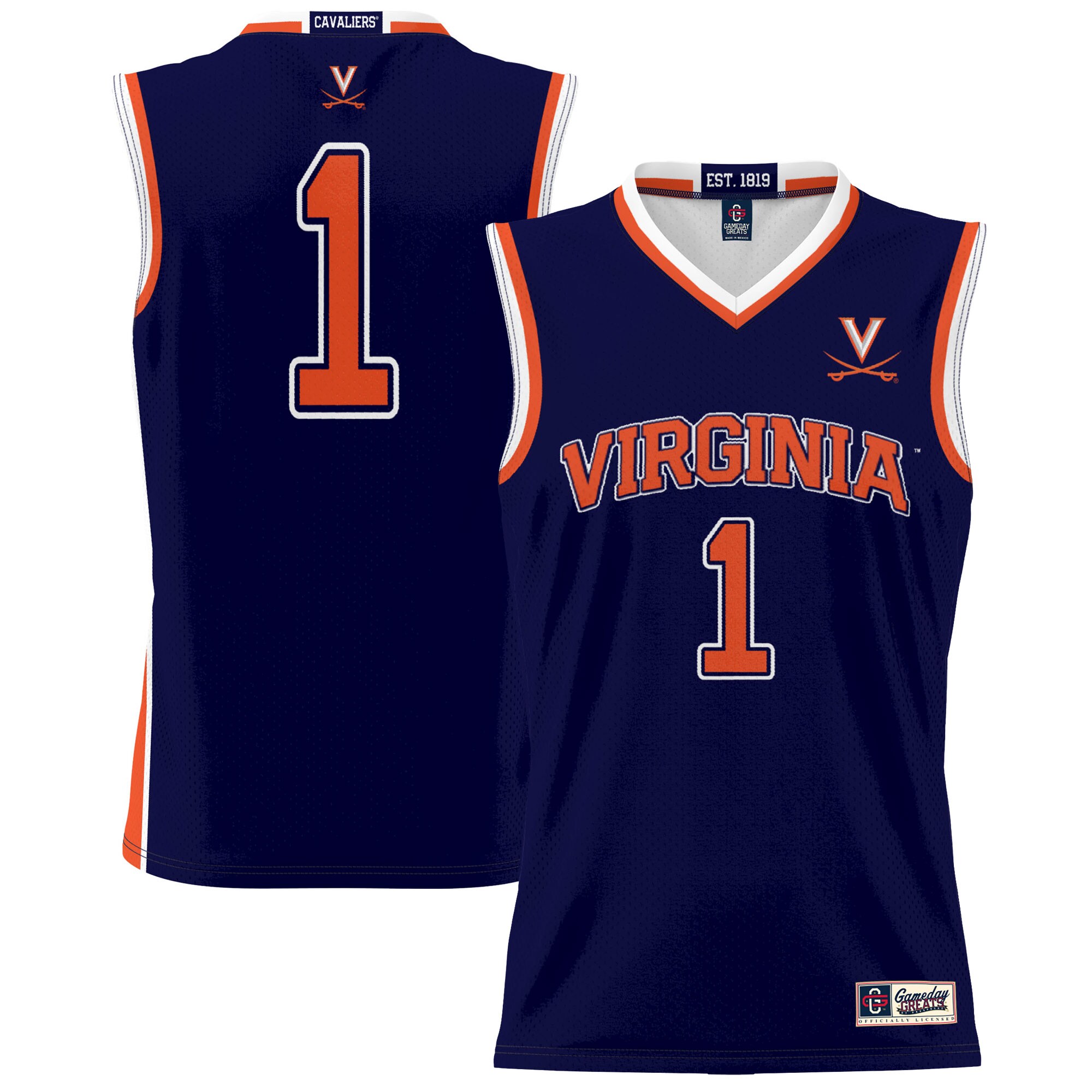 [DDG] Virginia Cavaliers GameDay Greats Youth Lightweight Basketball Jersey - Navy