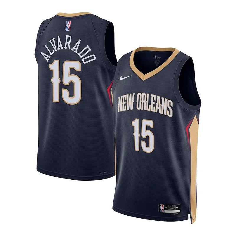 Jose Alvarado NOP Swingman Jersey - genuine stylish - Navy game-day