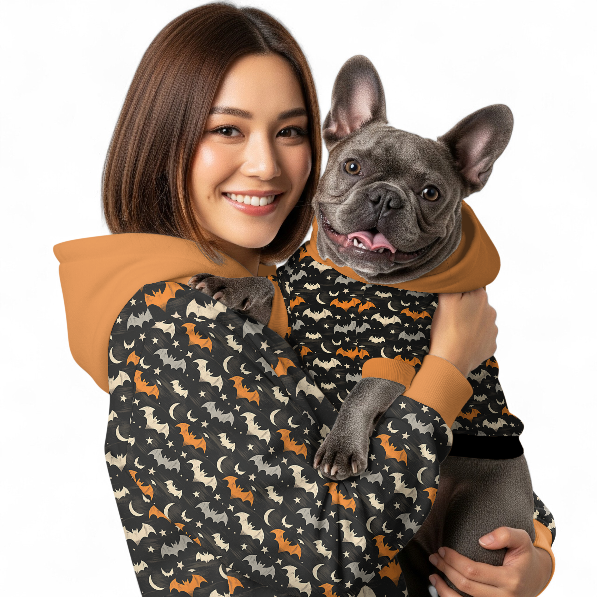 French Bulldog Halloween Bats Human Hoodies Frenchie Pet Item
