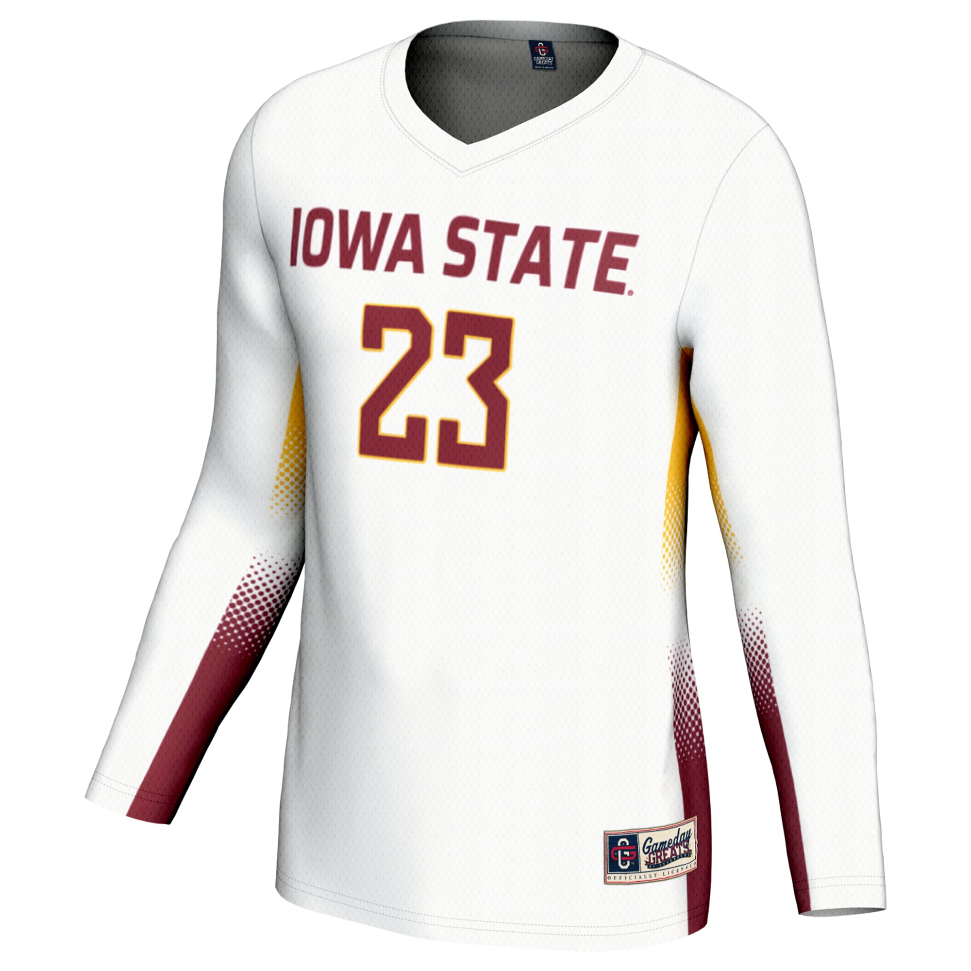 #23 Iowa State Cyclones GameDay Greats Youth Lightweight Women's Volleyball Jersey - White