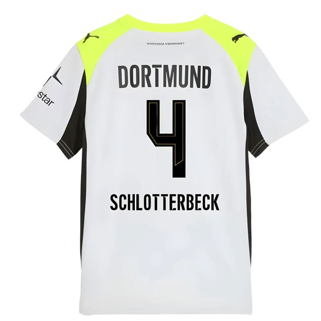 Top Grade 2025-2026 Borussia Dortmund Away With Retro Design -