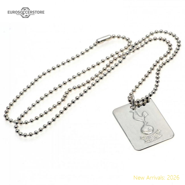 Thfc Hotspur Fc Silver Plated Dog Tag  Chain - Authentic Design