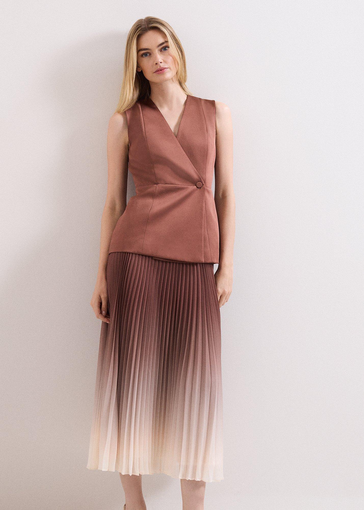 Solana Brown Ombre Tux Midaxi Dress