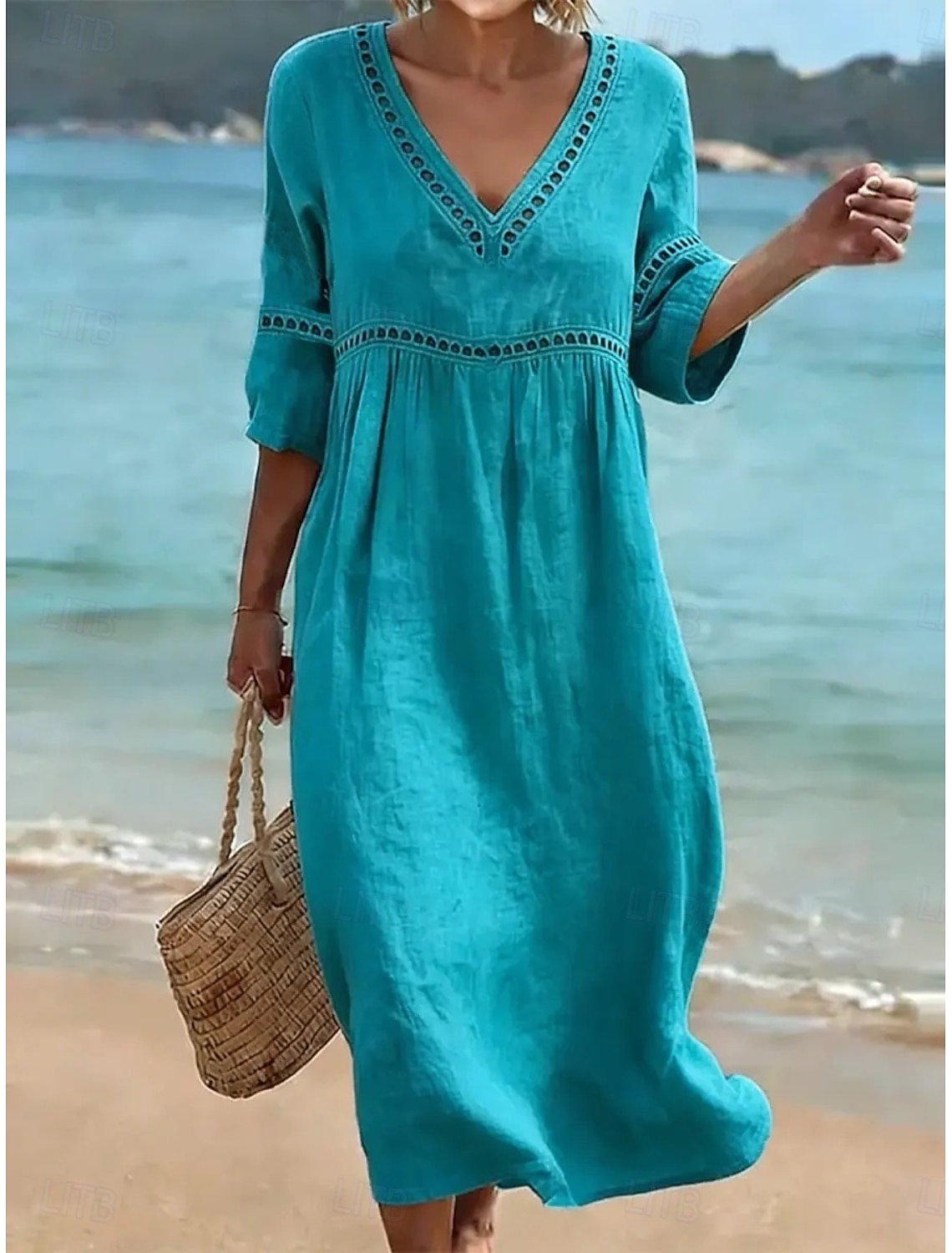 Women's Blouse Lace Solid Color Stylish Casual Short Sleeve Asymmetrical Regular Tops Casual Daily White Summer Spring