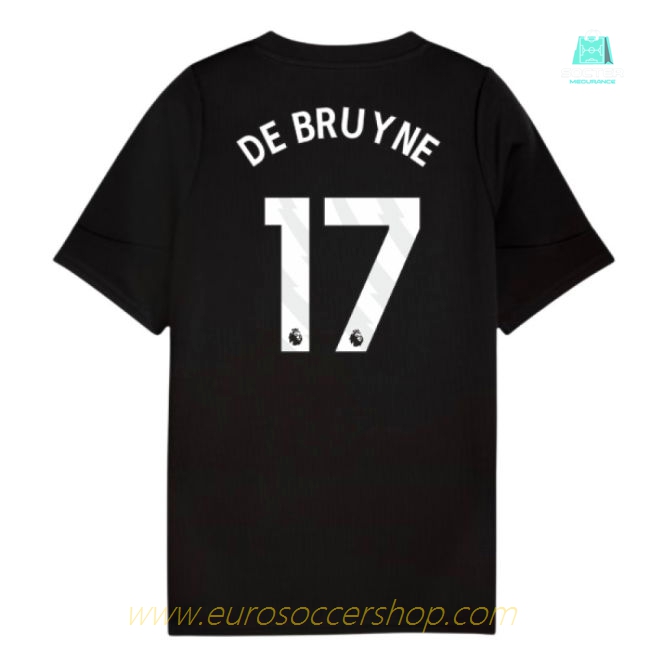 2025-2026 Man City Training Jersey (Black) - Kids (De Bruyne 17)