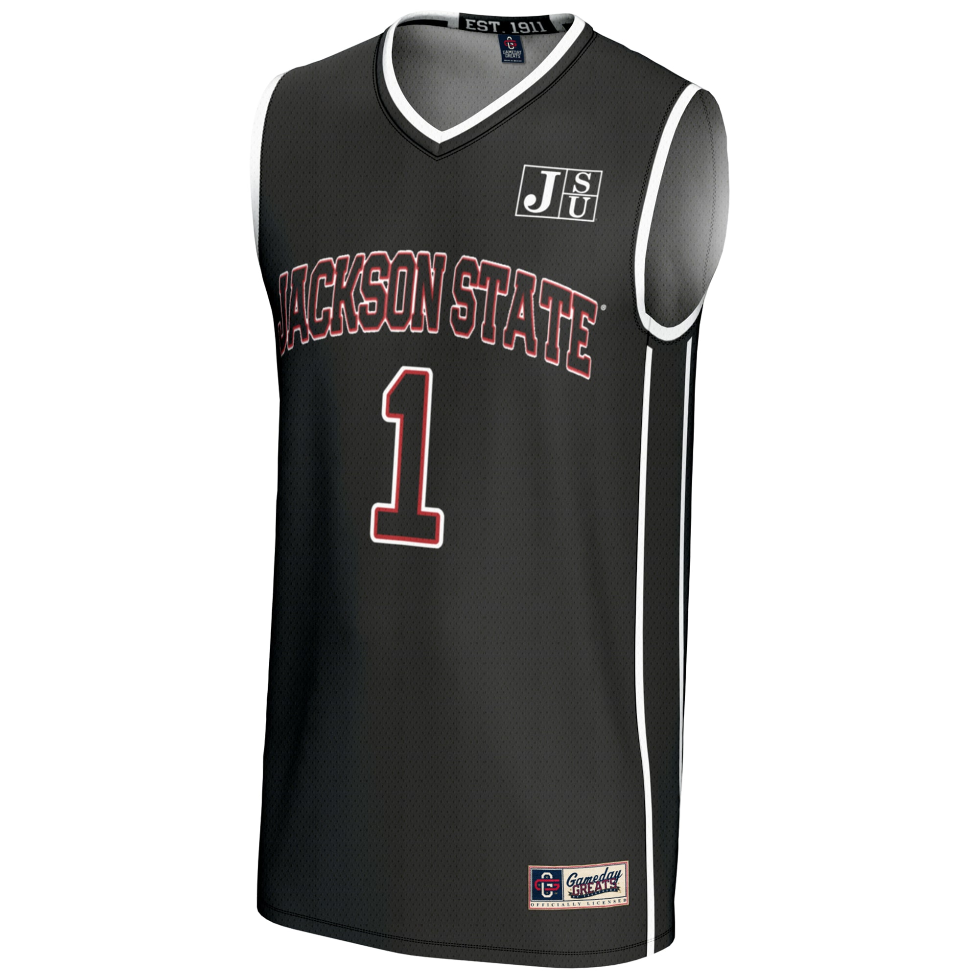 [DDG] Jackson State Tigers GameDay Greats Lightweight Basketball Jersey - Black