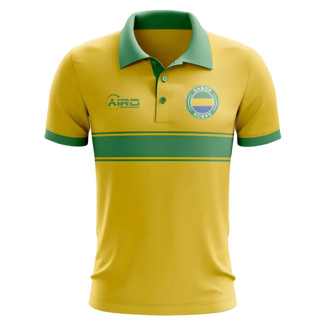 Gabon Concept Stripe Polo Shirt (Yellow)