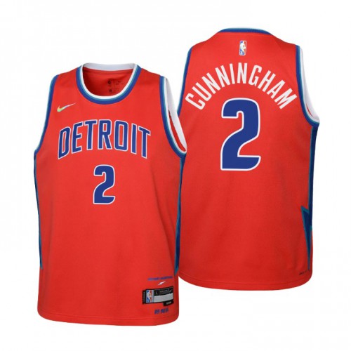 Red DET Detroit Pistons #2 Nike Replica Jersey Basketball Jersey