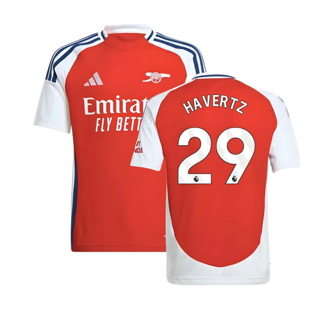 Arsenal 2024-20 Home Football Shirt with Havertz Printing L M S Kids