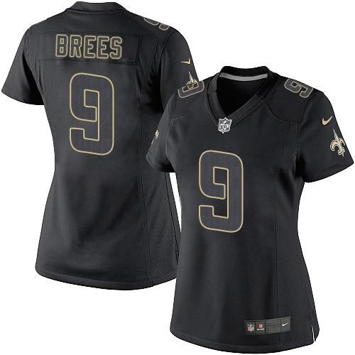 NFL O S Saints #9 Drew Brees Black Limited Jersey - Authentic Quality