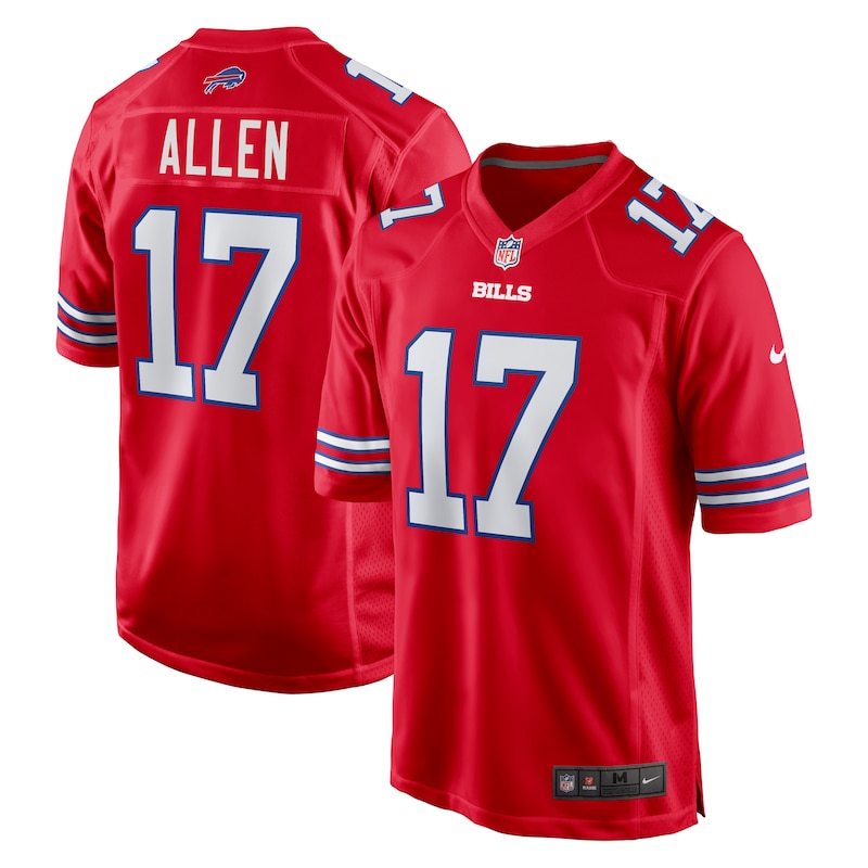 None Josh Allen BUF Bills Powerful Authentic Jersey for NFL Fans